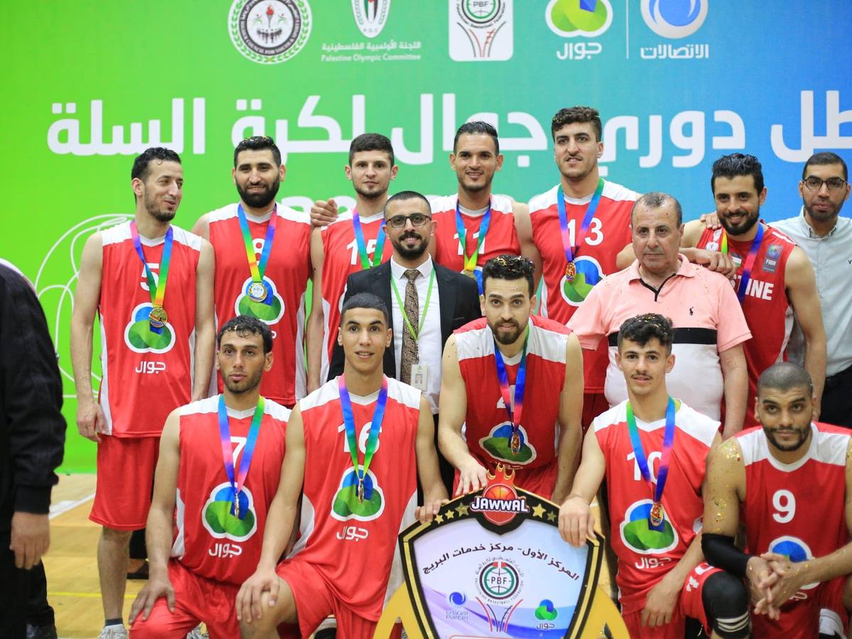 With the champions of the Jawwal Basketball League 2022–23, in Jawwal kits