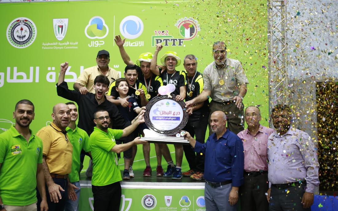 Jawwal Table Tennis League champions receive the shield