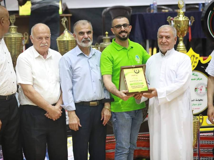 Recognition award at a Jawwal-sponsored league · 2023